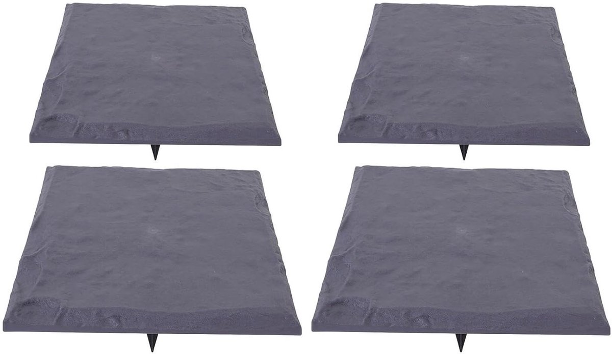 Vierkante Stapstenen - Padtegels Tuin - Paden Aanleggen - Weerbestendig Plastic - 395 x 395 cm - Grijs
