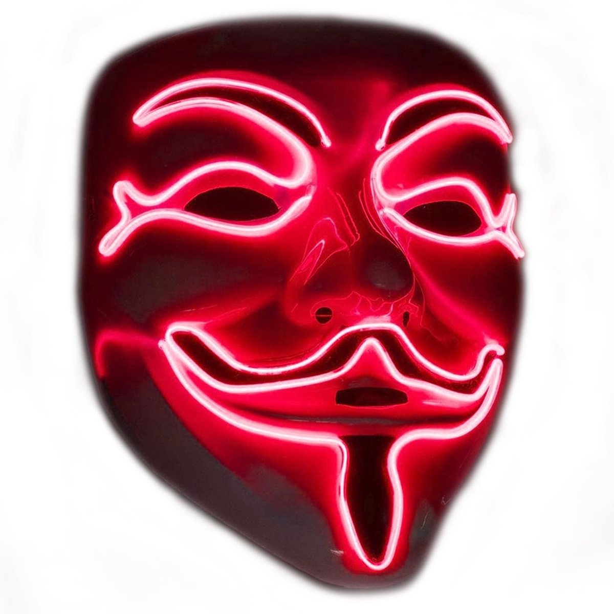 Omgoods - LED Masker met Rood Licht en 3 Flitsmodi voor Feestjes