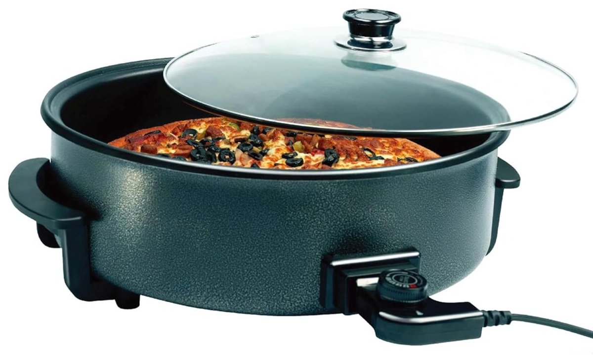 Omgoods - XXL Elektrische Pan 42cm - Ideaal voor Feestjes en Grote Gerechten