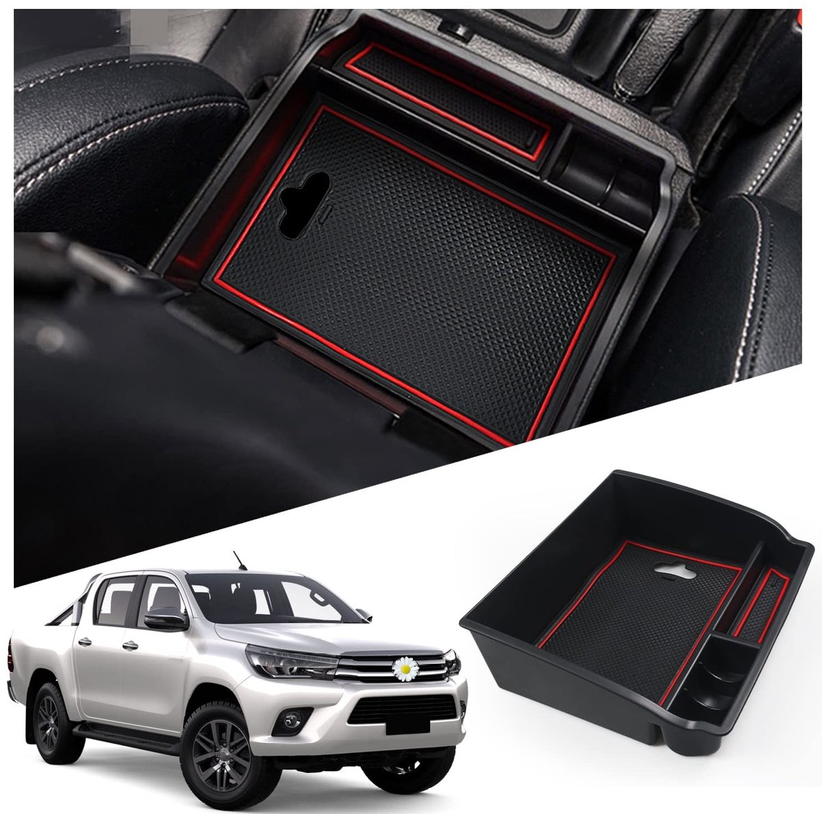 Omgoods - Ruiya Armsteun Opbergdoos voor Toyota Hilux 2016-2025 - Console Accessoire