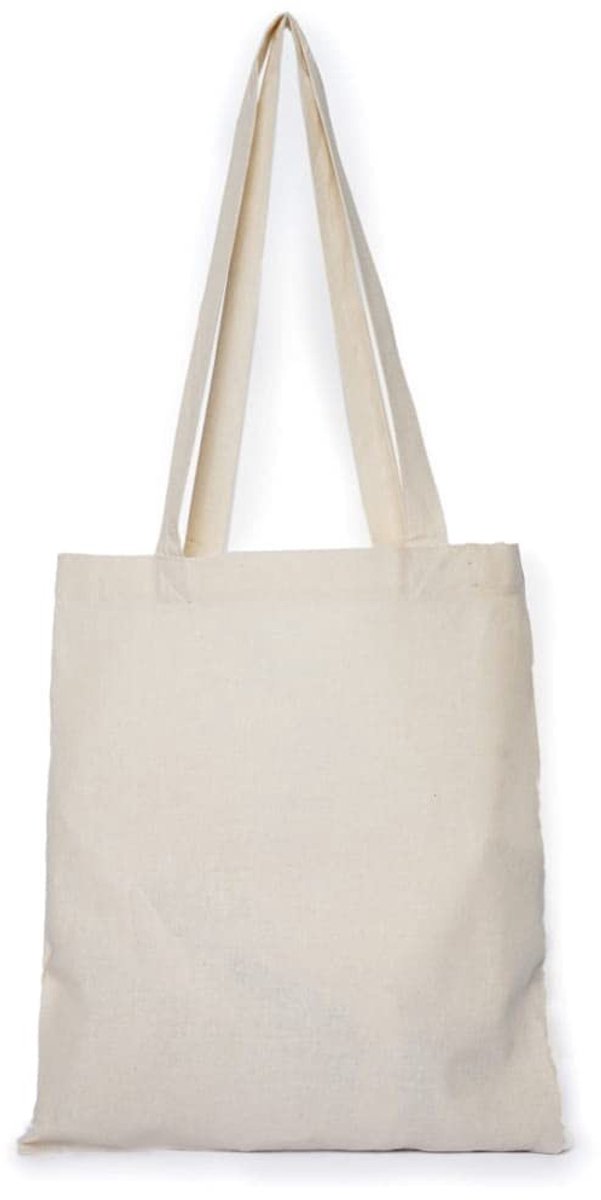 Omgoods - Set van 10 Herbruikbare Katoenen Canvas Tassen