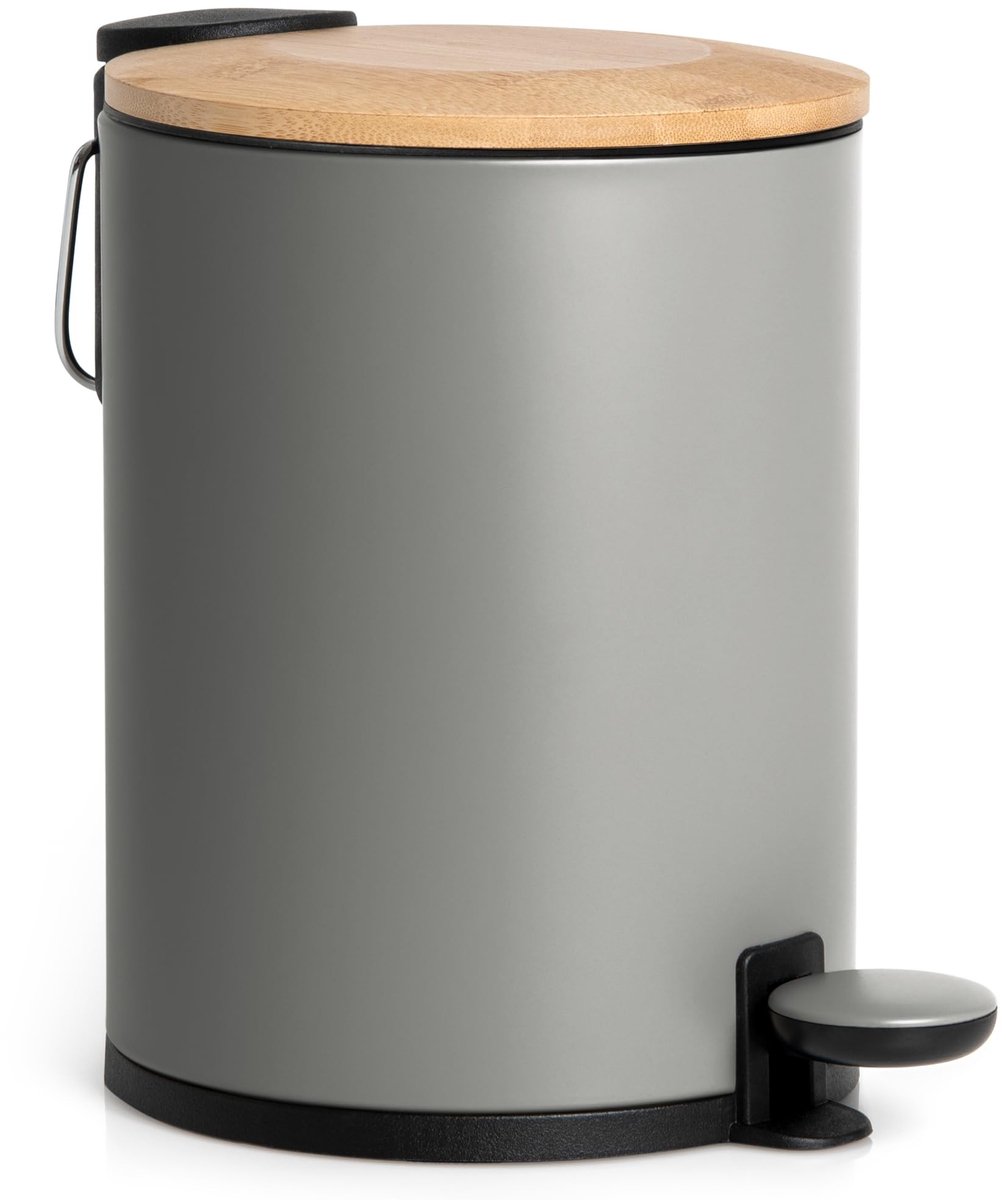 Omgoods - Bamboo Afvalbak met Zachte Sluiting, 3 Liter