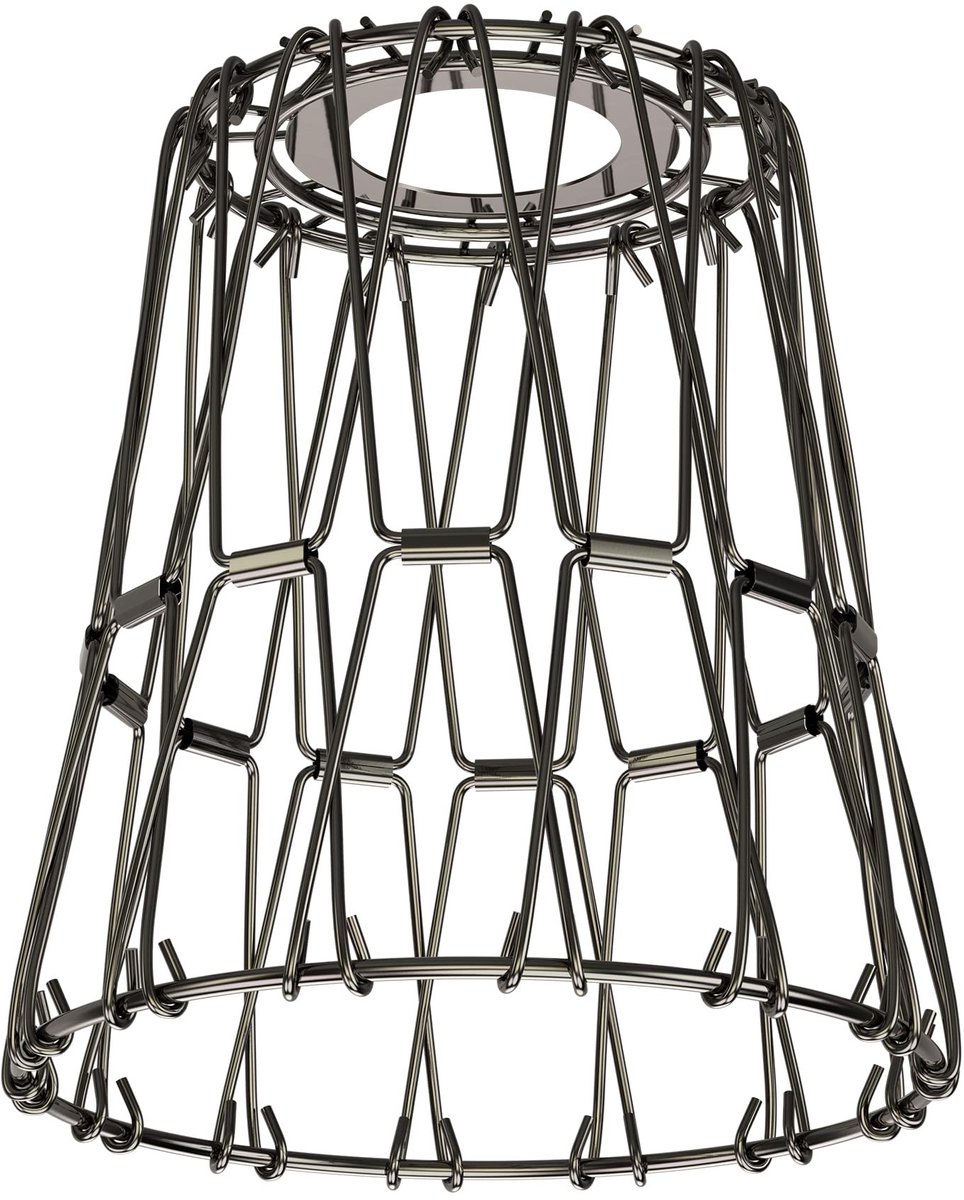 Omgoods - Vintage Vouwbare Lampenkap in Chroom-Zwart