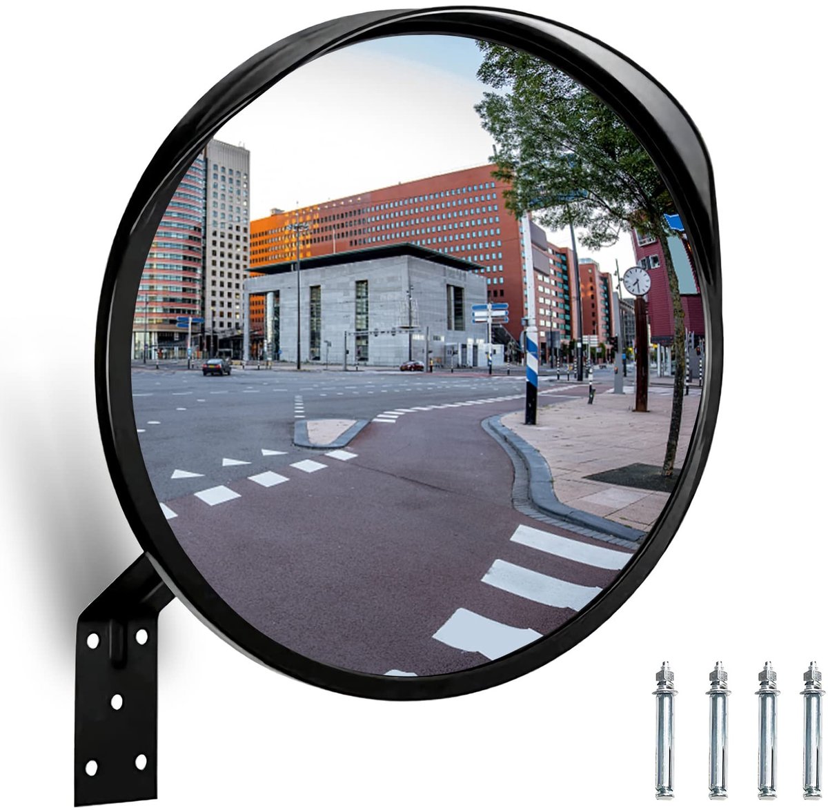 Omgoods - Panorama Spiegel, Verkeersspiegel met Convex Ontwerp, 30 cm