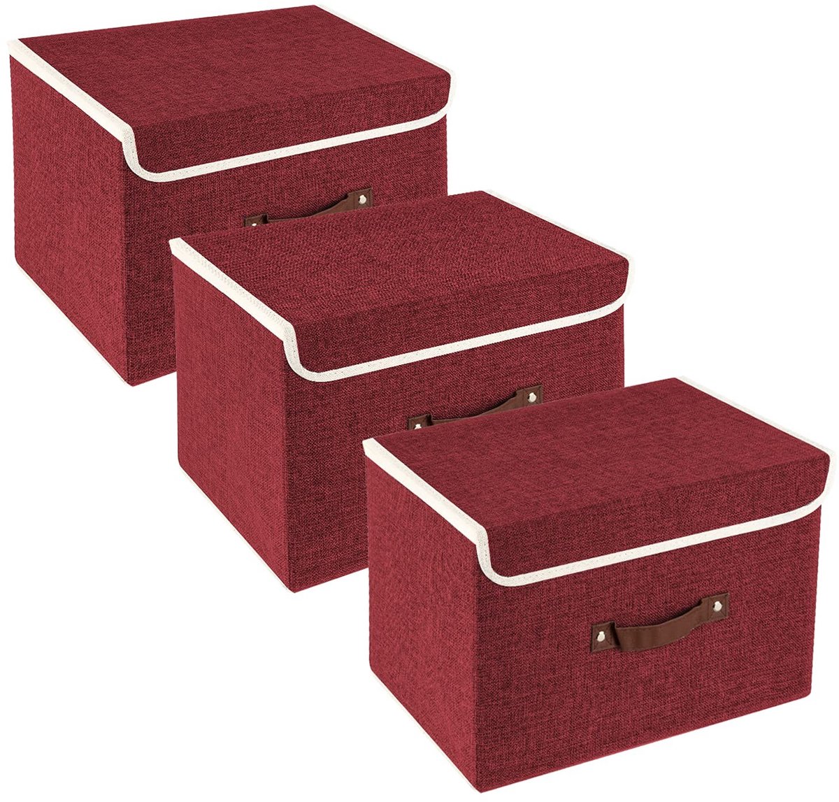 Omgoods - Opvouwbare Opbergdoos met Deksel - Set van 3