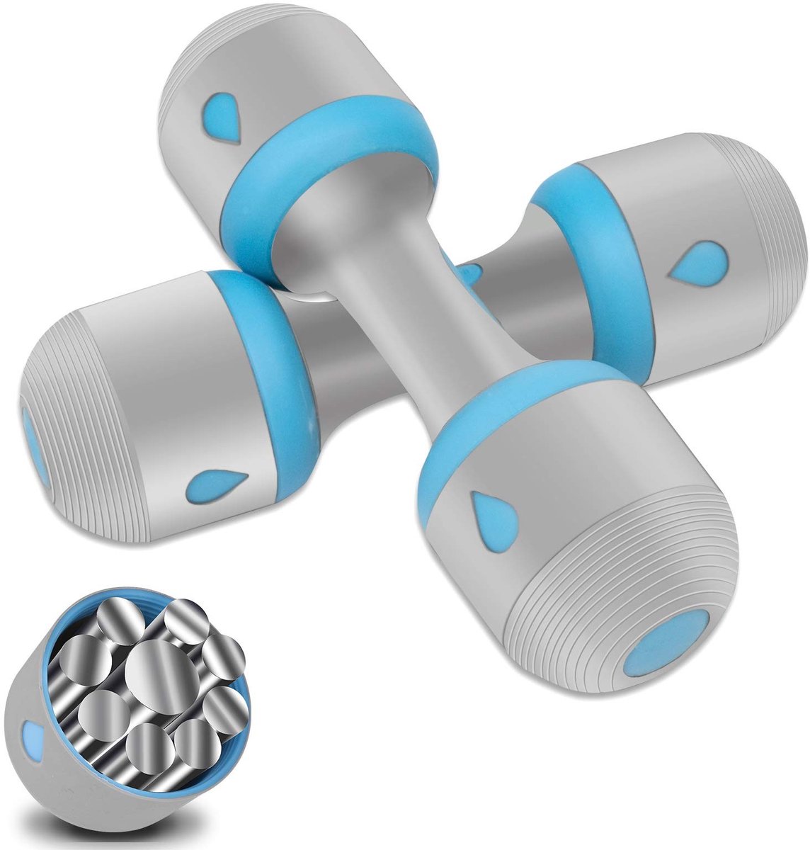 Omgoods - Verstelbare Dumbbell Set van 2 x 5 kg voor Fitness