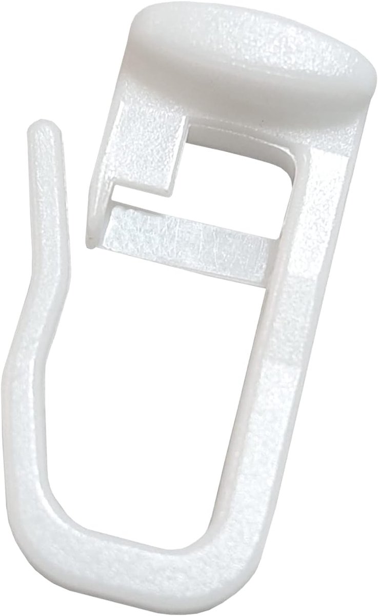 Vouwglijders/ gordijnhaken 11x9 mm - plastic wit - met opbergsysteem - voor veelzijdige decoratie - SnelShoppen