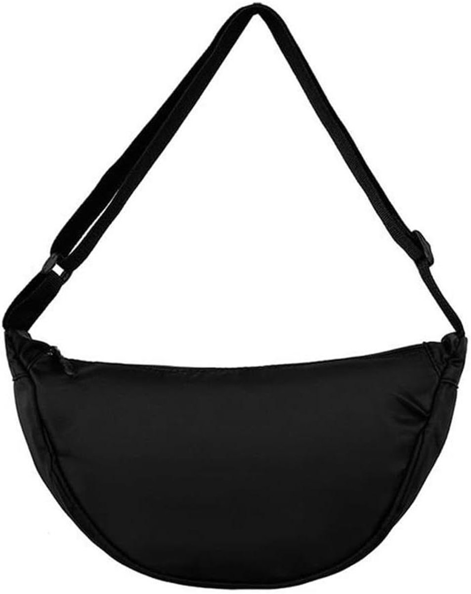 Halve Maan Tas - Schoudertas Telefoontas - Dagelijks Gebruik - Waterafstotend Nylon - Verstelbare Band - Effen Design