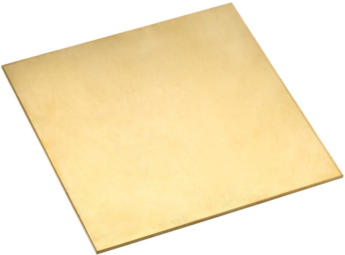 Messing blad (100 mm x 100 mm x 1 mm) 1 stuk metalen platen - voor huis keuken opkantingen handwerk project