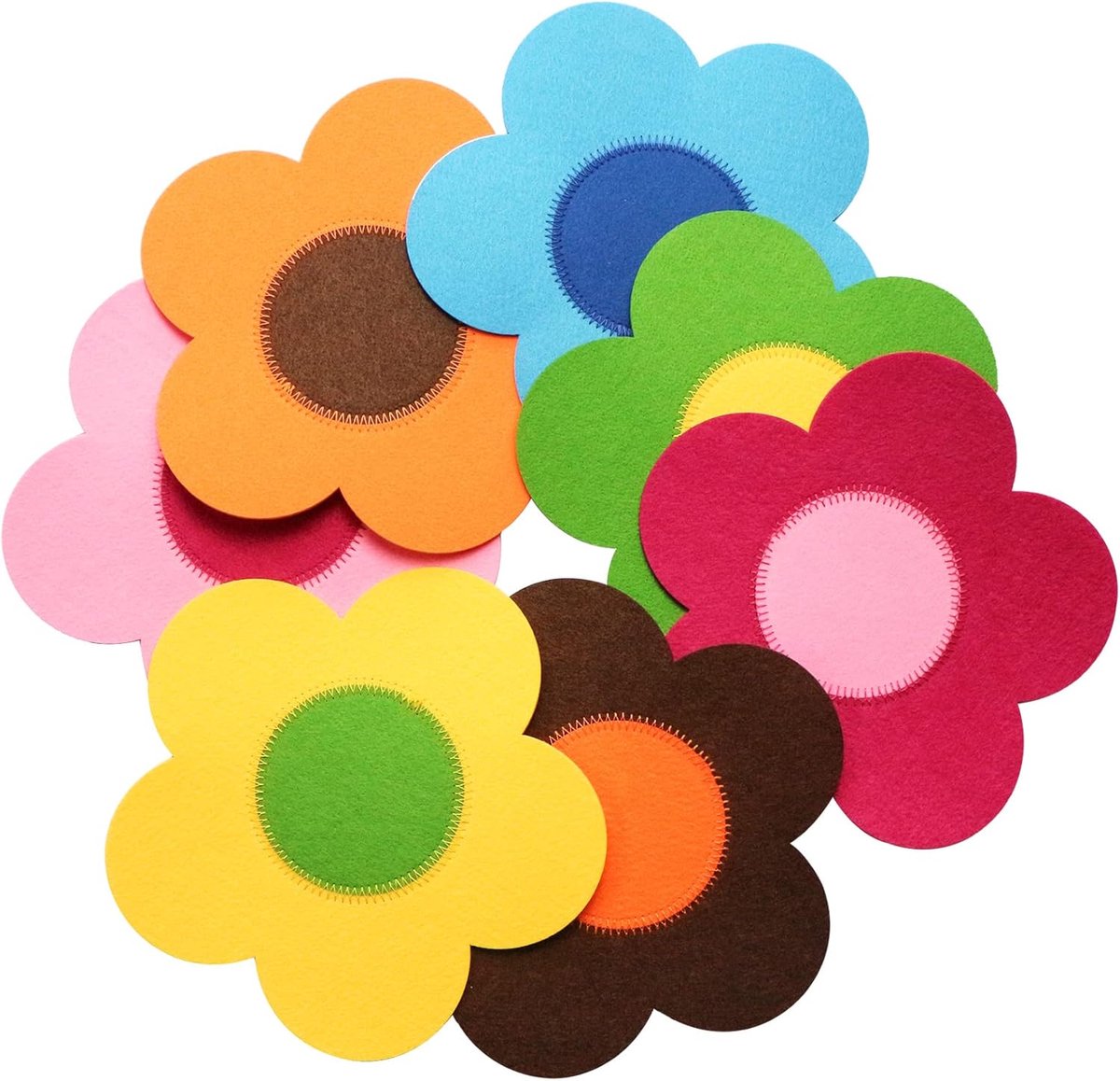 SnelShoppen - Pan Protector Vilt - Pan Bescherming - Stapelbescherming - 7 Stuks - Diameter 25 cm - Kookpannen, Bakschalen en Keuken Gereedschap - Ant