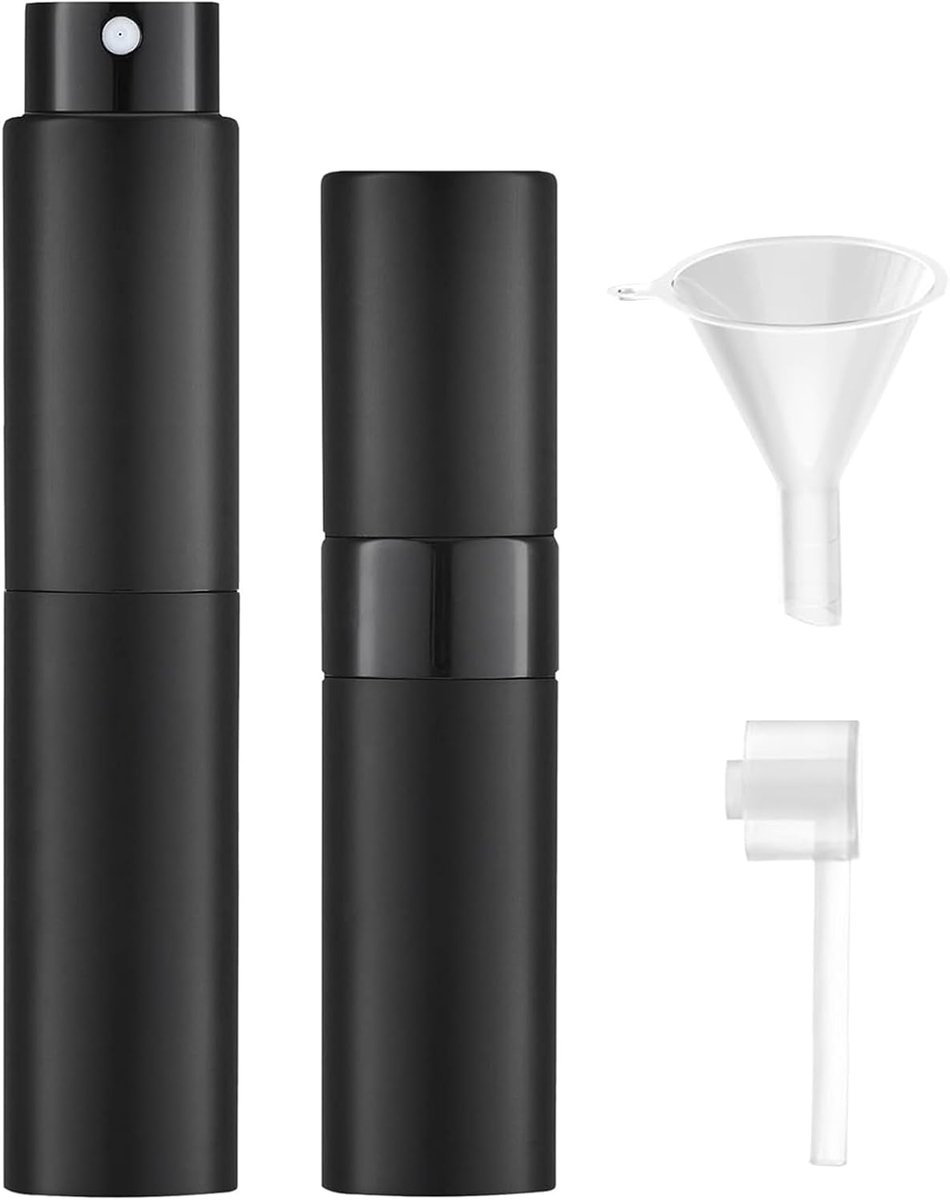 Thijox - Herbruikbare Parfumvernevelaar 2 Stuks, Lege Reisformaat Parfumflesjes 8ml, Mini Draagbare Verstuiver, Zakvernevelaar voor Parfum Onderweg (Z