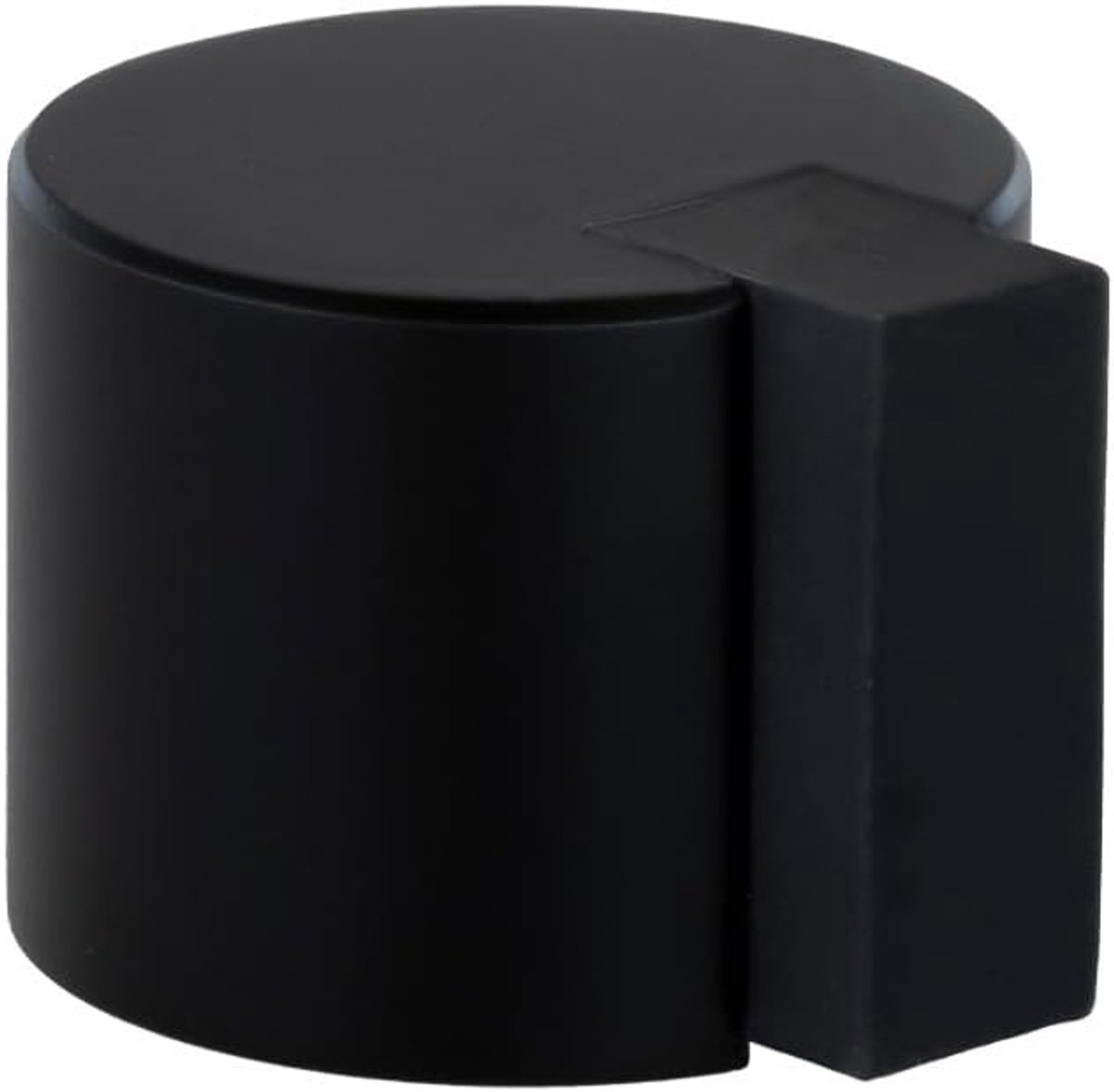 Thijox - EVI Herrajes Deurstopper Zwart, Zelfklevend, Ø 24 x 20 mm, Roestvrij Staal met Rubber Bescherming, Voor Binnen en Buiten, Deurbescherming Mod