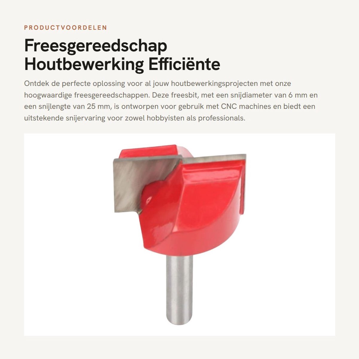 Dailygoods- Frezen 6mm Schacht - Houtbewerking - CNC Snijmachines - Tungsten Carbide Staal - Hoog Hardheid - Verbeterde Snijkant - Frezen Voor Houtbewerking