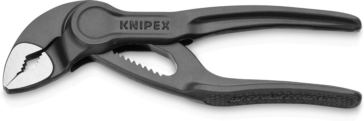 Thijox - KNIPEX Cobra XS Pijp- en Waterpomptang 100 mm - Compacte Hightech Tang met 11 Instelposities - Ruwe Oppervlakken met Reliëf - Ideaal voor Kra