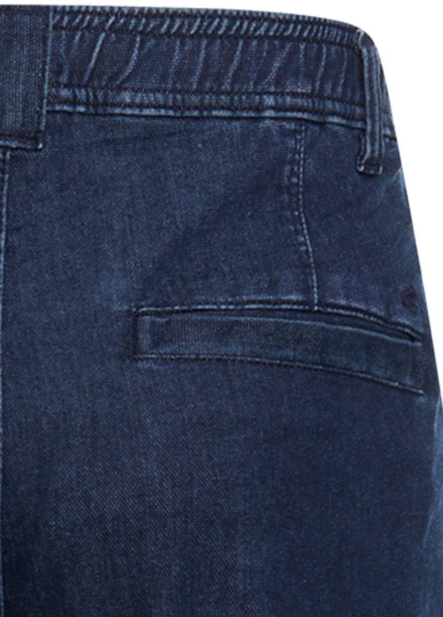 camel active Casual chino met Relaxed Fit in denimlook - Maat menswear-36/34 - Indigoblau