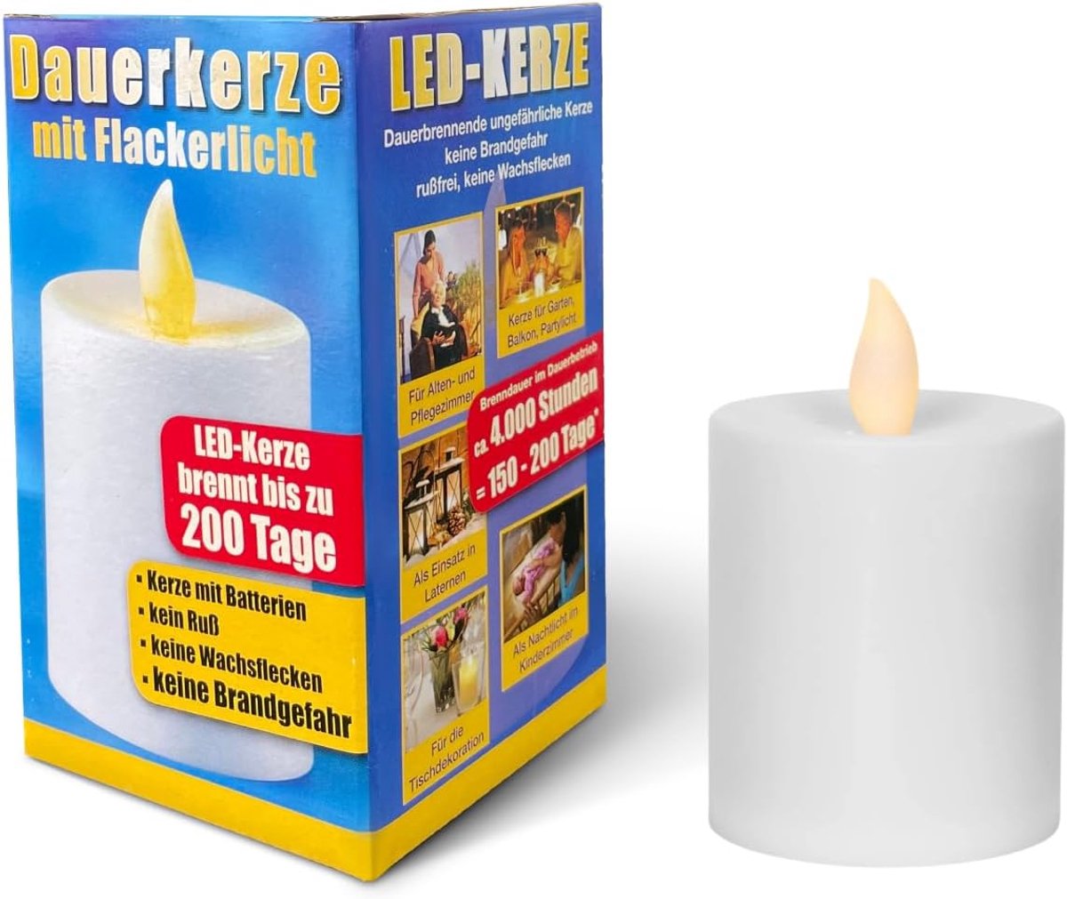 SnelShoppen - Premium LED Grave Light - Lange Brandduur tot 6 Maanden - Met Vervangbare Batterijen - Flicker Effect - Herdenkingskaars voor Begraafpla