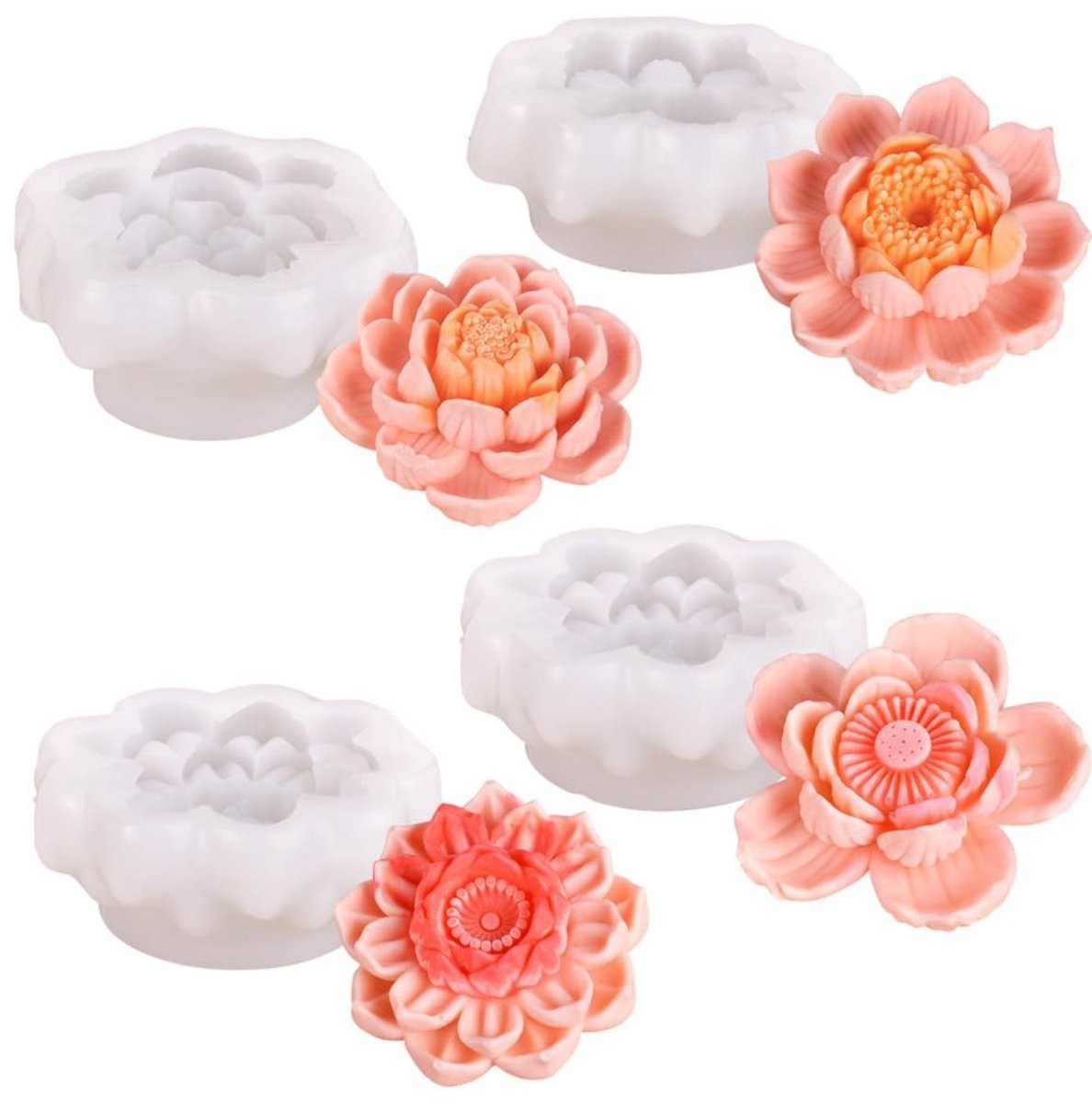 Dailygoods- Siliconen Gietvorm - 3D Bloemvorm - Fondantvormen - Kaarsvorm - Chocoladevorm - Food-grade Siliconen - Vormpjes