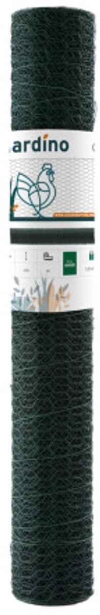 Giardino Zeskant gaas groen 13 mm | draaddikte 1,0 mm | groen gecoat 0.50m x 25m