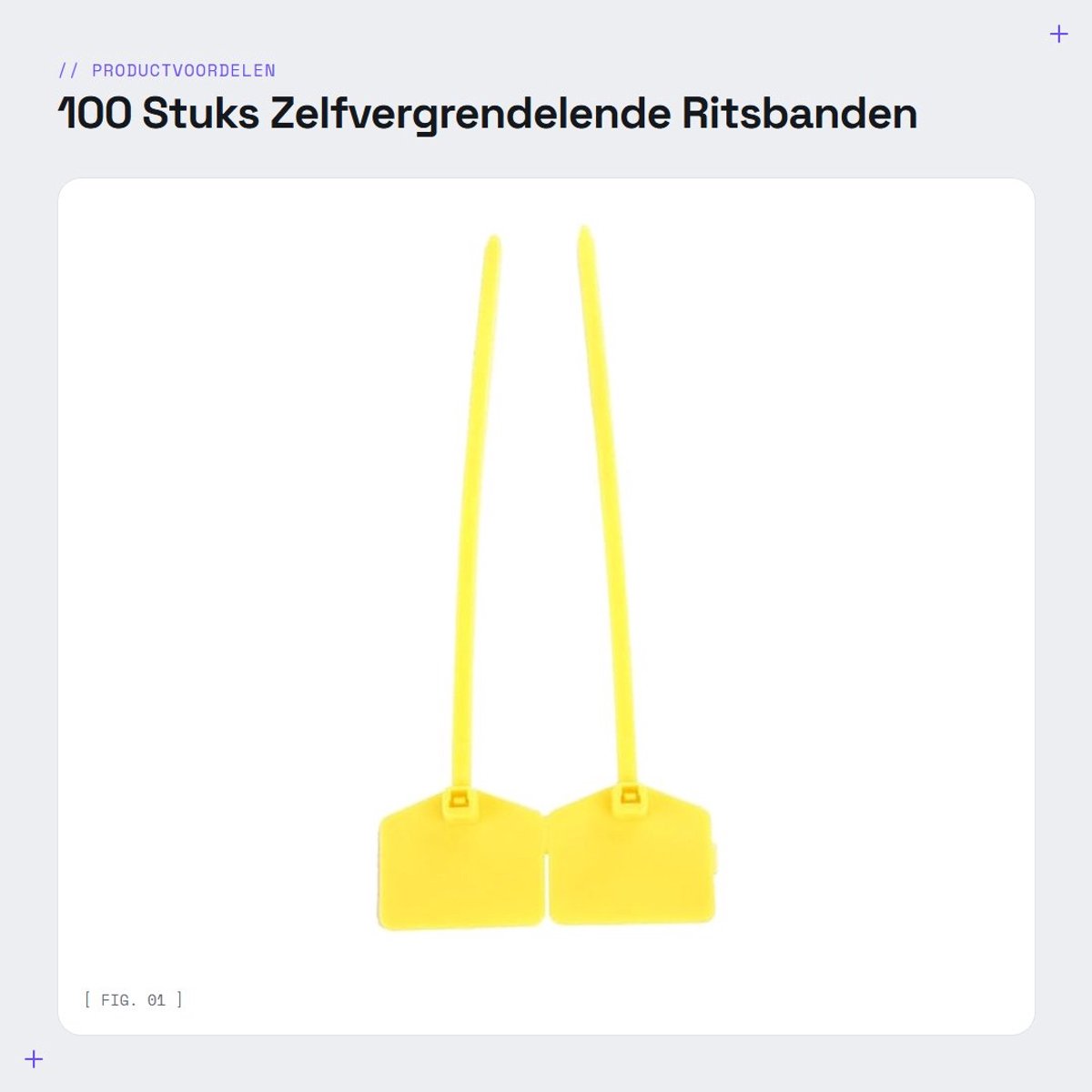 Dailygoods- Ritsbanden 100 stuks - Zelfvergrendelende Beveiligingslabels - Beschrijfbare Labelmarkeringsbanden - Pull Tite - Voor Bagage/Kabel - Stabiele Zip Tie Tags - Labeltags