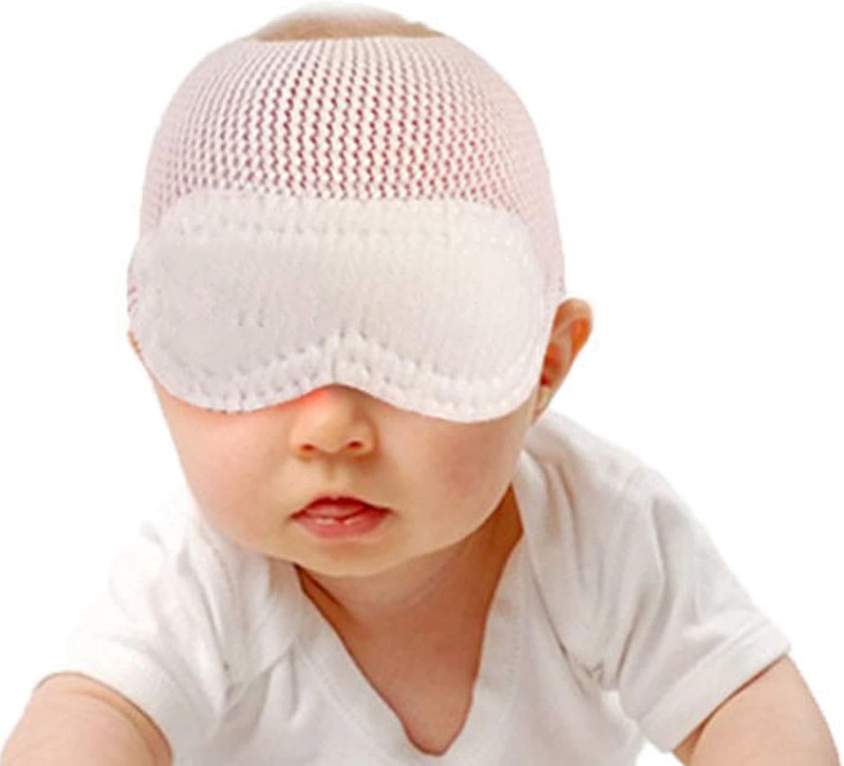 Thijox - Baby Blinddoek Vermijd Licht Ademend Mesh Ooglapje voor Pasgeborenen, Ergonomisch en Elastisch, Bescherming Tegen Blauw Licht, Schattig Slape
