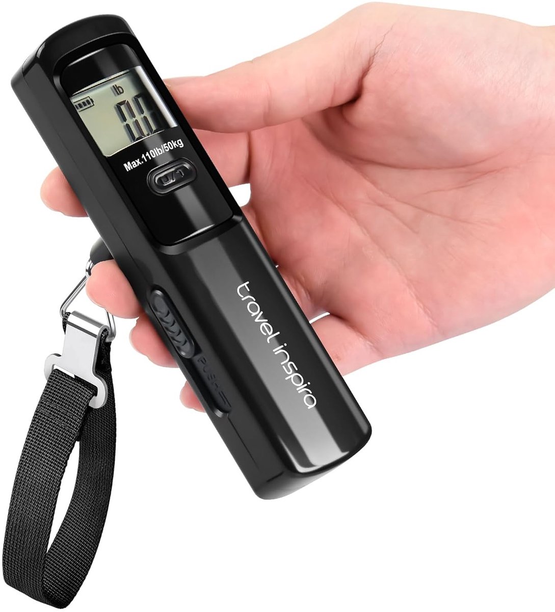 Thijox - Digitale Bagageweegschaal voor Koffer - Aangedreven Zonder Batterijen - Capaciteit 50KG/110LB - Draagbaar en Compact - Ideaal voor Reizen, Hu