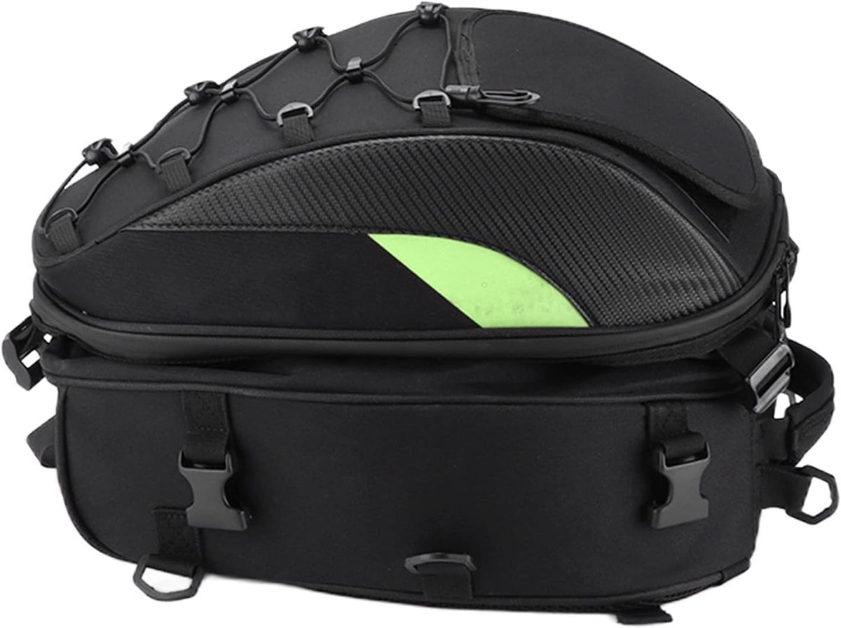 Waterdichte Motor Achterzit Bagage, Reflecterende Helm Tas van Hoogwaardige Ox Stoffen, Universele Opbergtas voor Motorrijders