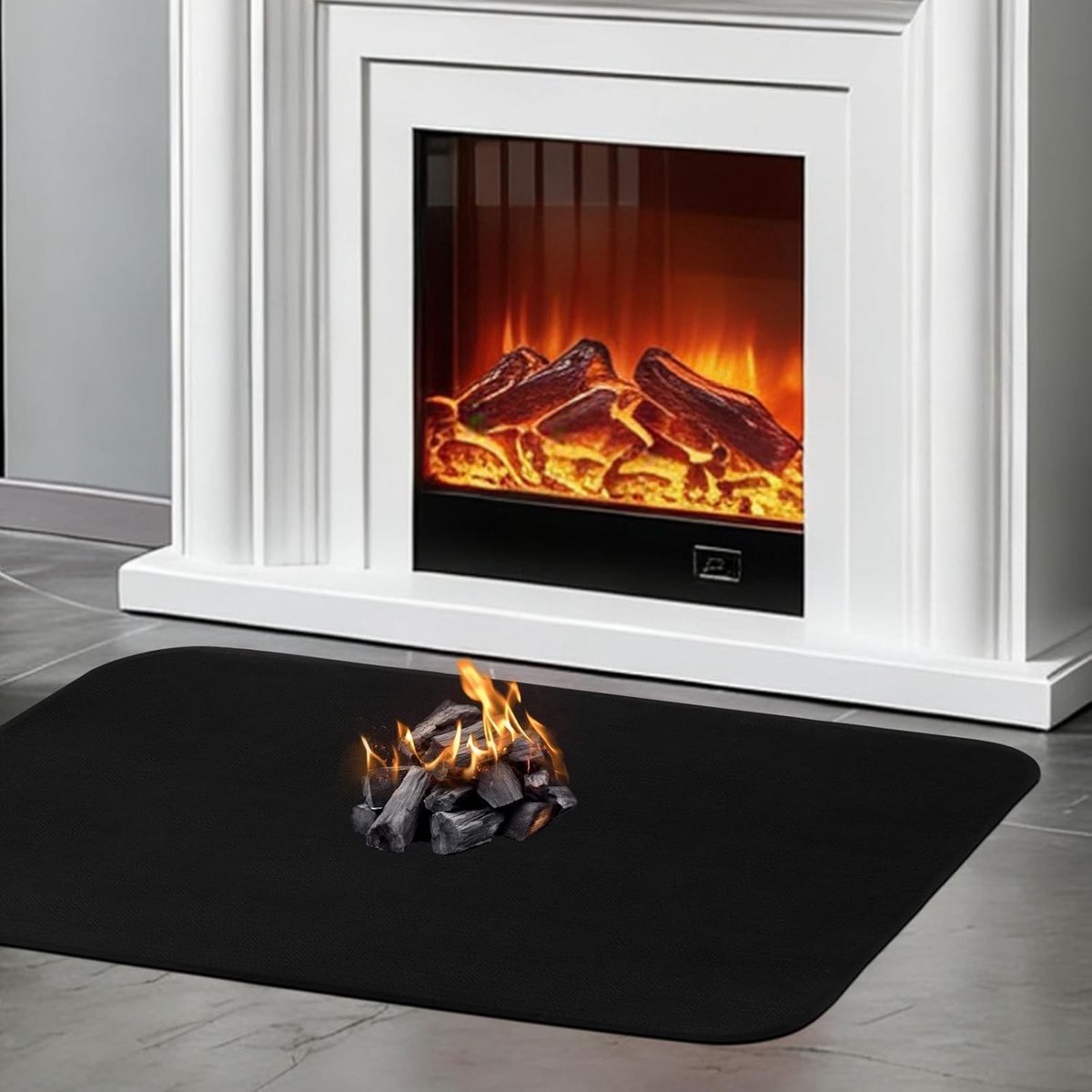 Hittebestendige Beschermmat 100 x 60 cm - Vlamvertragende Mat voor BBQ, Kachels en Tuinvloer - Hoge Temperatuur Weerstand en Vonkbescherming