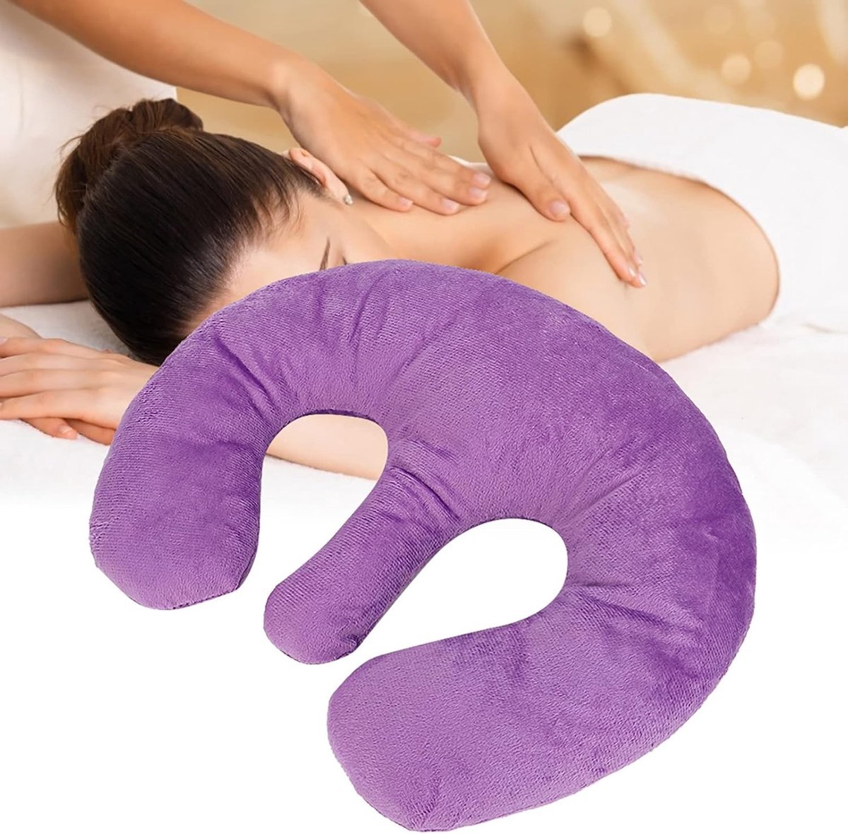 Ondersteunend Kussen voor Borstmassage en Schoonheidssalon - Comfortabel en Sensitief Paars Kussen voor Ontspanning