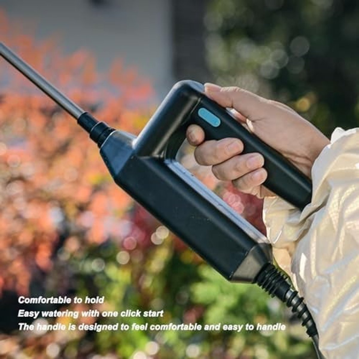 Draagbare Accu Spuit met 8L Capaciteit, Oplaadbare USB Handgreep, Verstelbare Stang en 4 Spuitkoppen voor Onkruidbestrijding en Tuinonderhoud