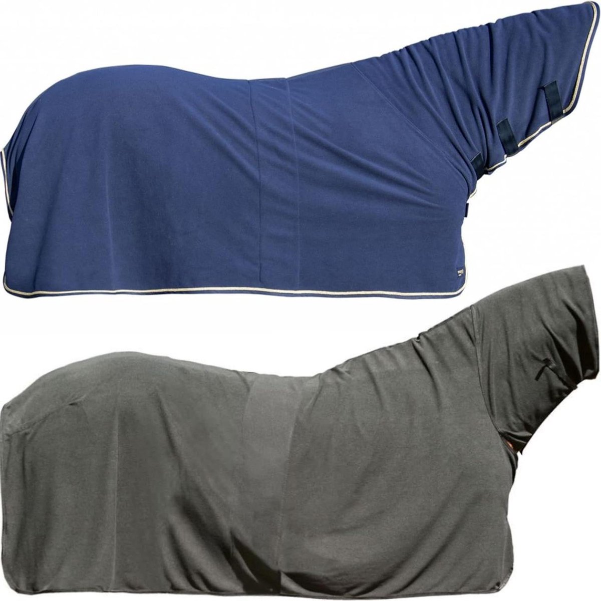 Paardendeken Met Halsdeel - Warmte Deken - Paard Warm Houden - Infrarood Warmte Reflectie - 115 cm - Zwart Zilver