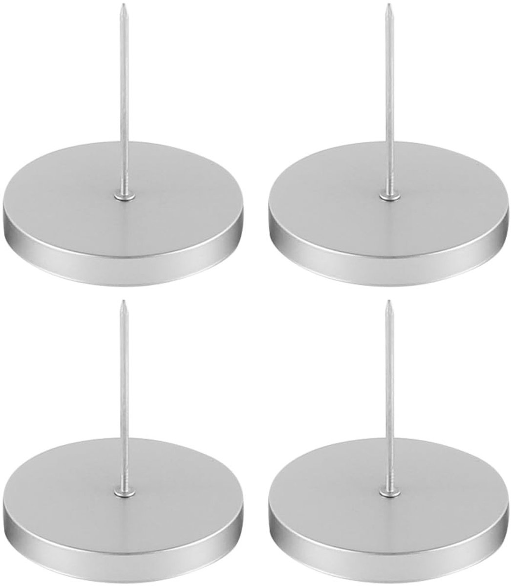 Dailygoods- Kaarsenhouder 8cm - Set van 4 - Adventkrans - Zilveren Kaarsenhouders - Feestelijke Tafeldecoratie - Ideaal voor Kerstversieringen - Kandelaars