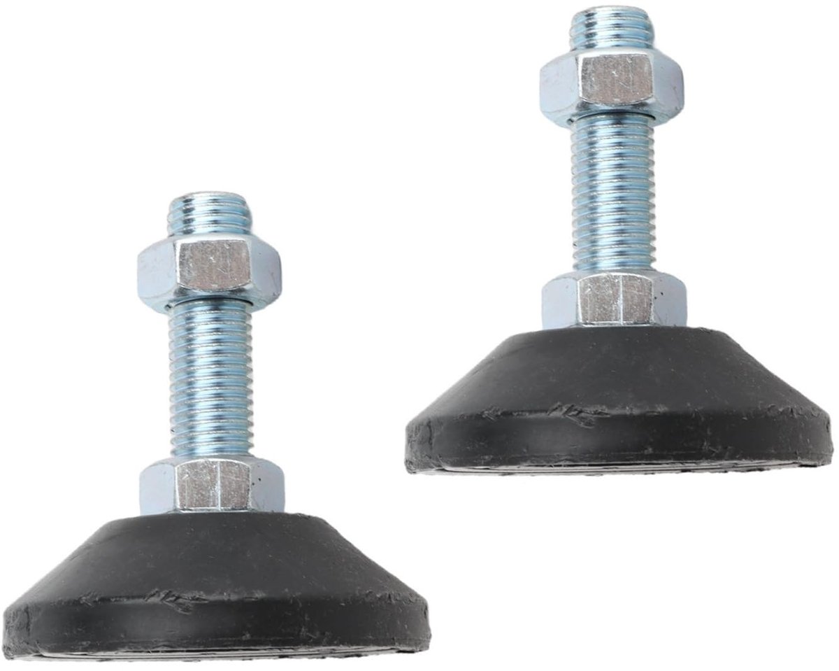 Dailygoods- Nivelleerpoten 150 kg - Verstelbare Schroefdraad - 2 Stuks - Robuuste Nylon Basis - Draaibank - Diameter 80 mm - Meubelnivellering