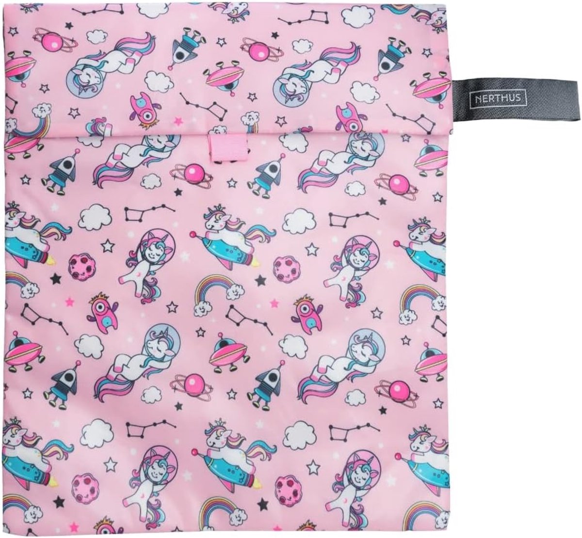 Thijox - Herbruikbare Thermische Snacktas voor Kinderen met Klittenband - Unicorns Design - Isolerende Koeltas voor School, Picknick, Sandwiches, Snac