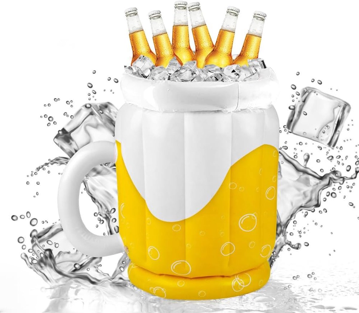 Thijox - Opblaasbare Koeler voor Drank, Drijvende Bieremmer 45x32cm, Ideaal voor Zomerfeesten, Zwembad, Strand en BBQ, Houdt Drankjes Koud, Perfect Ca