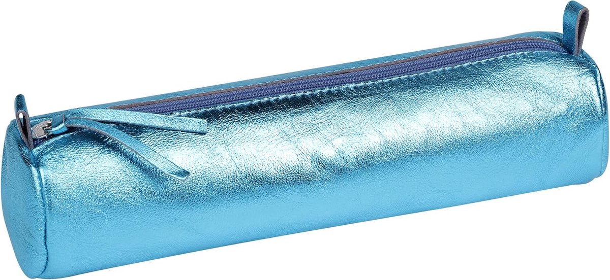 Thijox - Kleo-Pathra Slim Hoesje 19,5 x 2,5 x 4 cm, Lamsleer, Turkoois - Luxe Bescherming voor Smartphone, Perfect voor Feesten en Dagelijks Gebruik