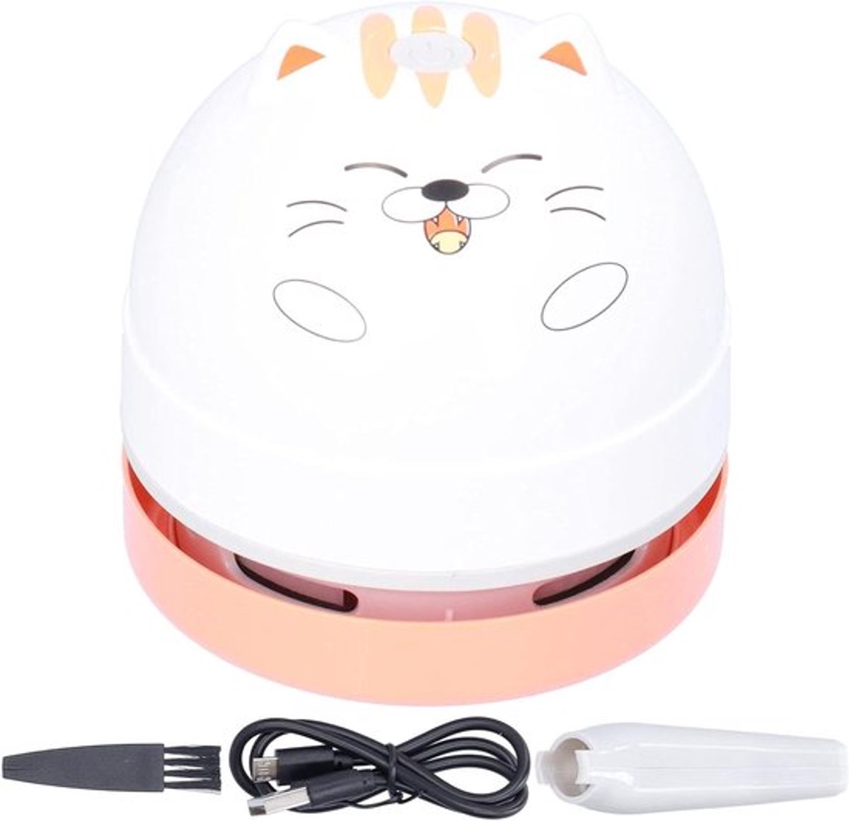 - Bureaustofzuiger - Mini - USB Opladen - Draadloos - 360 ° Draaibaar - Thuiskantoor - Kat - Animal Design - Tafel Stof Veegmachine