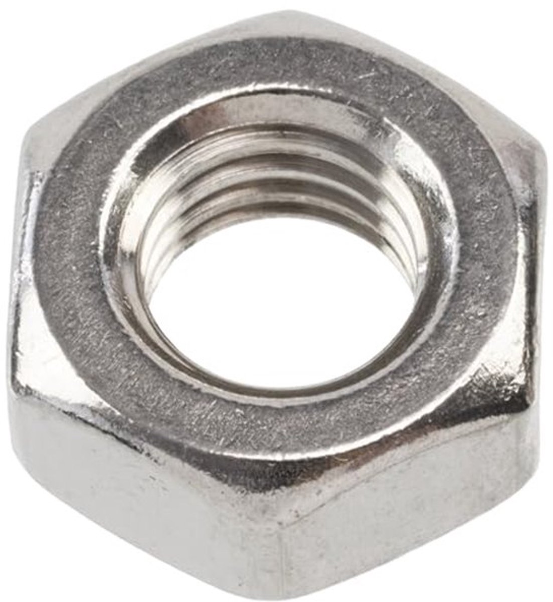 M10x1.5mm Hexagoon Moeren - 25 Stuks - RVS - Zilver