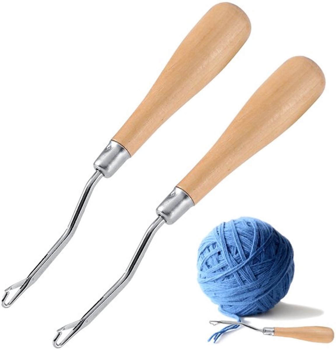 2-delige haaknaalden set met ergonomisch handvat voor beginners