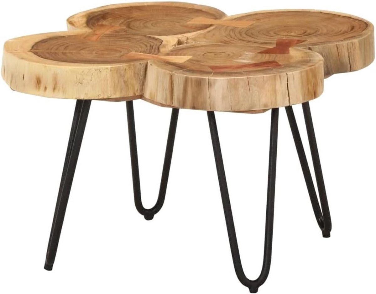 Salontafel Acaciahout - Bijzettafel Koffietafel - Woonkamer Inrichten - Massief Hout - 52 x 50 x 36 cm - Natuurlijk
