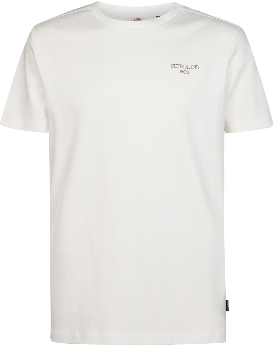 Petrol Industries - Heren T-shirt met print zimmer - Wit - Maat XXXL