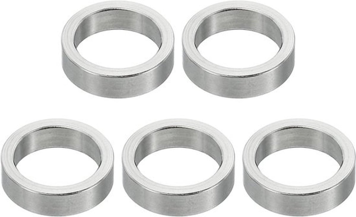 M12 Standoffs - 5 Stuks - Rvs - 12.2mm ID x 16mm OD x 4mm L Spacers