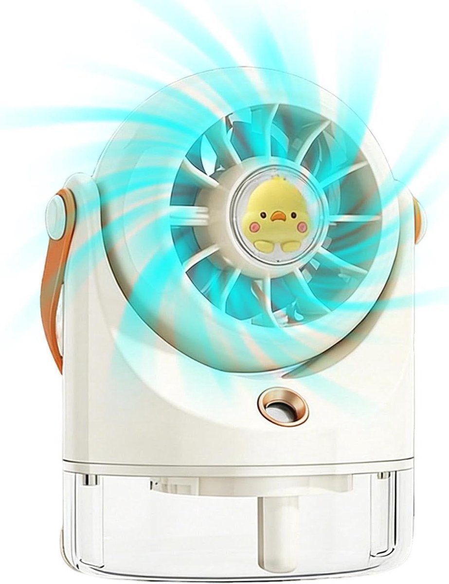 Draagbare Waterventilator - Persoonlijke Koeler - Persoonlijke Koeling - Ultradun Nevelmondstuk - 127 cm - Wit