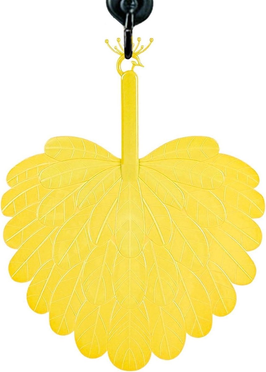 Draagbare Ventilator - Handwaaier Staartvorm - Koeling Zomer - Verbeterde Luchtstroom - 26x32cm - Geel