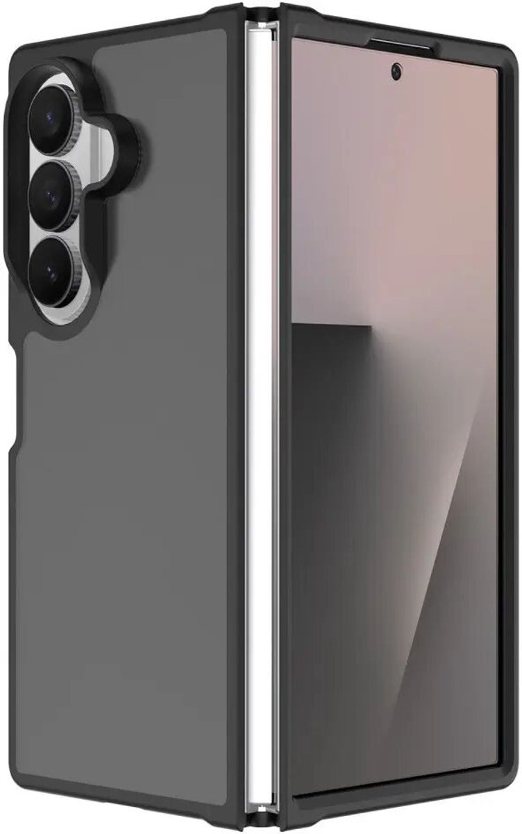 Hoesje Geschikt voor Samsung Galaxy Z Fold 8 Ultra - Matte Back Cover - Zwart