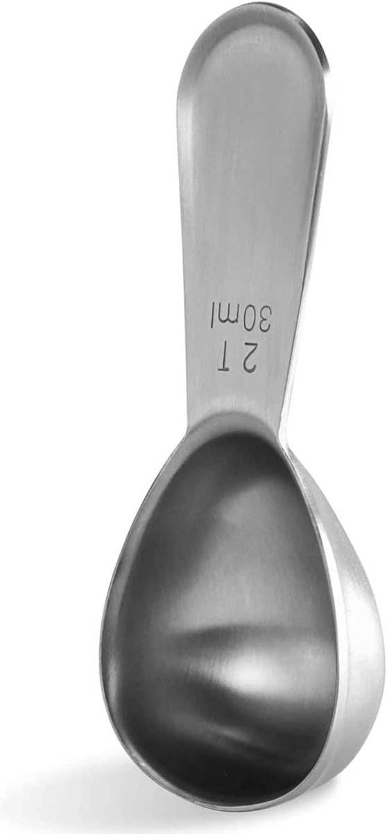 Duurzame RVS Koffielepel met Korte Handgreep, Perfect voor Maatbepaling en Koken, 2 Eetlepels (30ml)