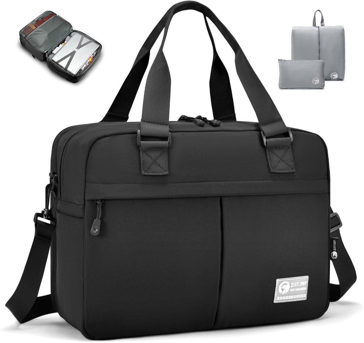 Uitbreidbare Reistas voor Handbagage 40x30x15 - Waterdichte Weekender, Fitness- en Ziekenhuis Bagage met Schoen- en Make-up Tas, Geschikt voor British Airways en Eurowings