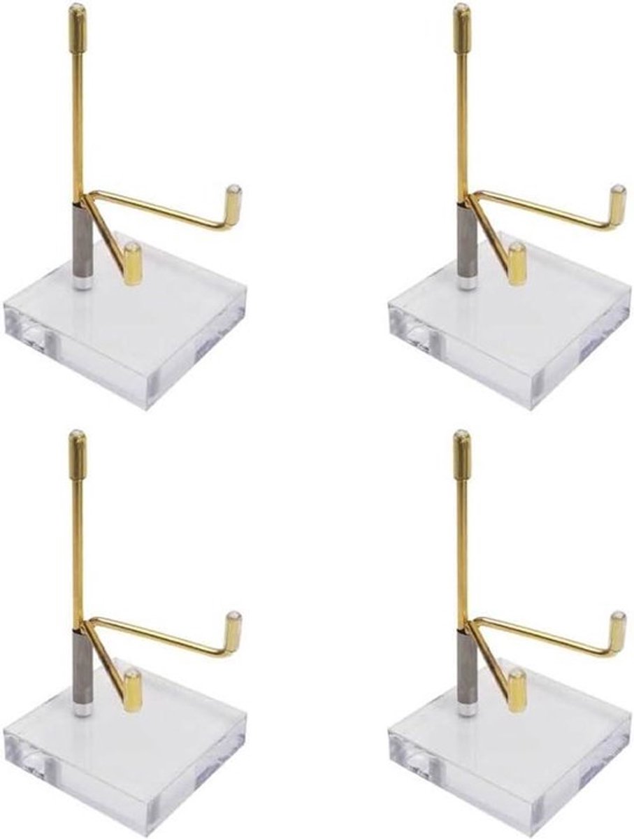 Acryl Displaystand Medium - Verstelbare zilveren metalen arm - Display-ezel - Vierkante ac