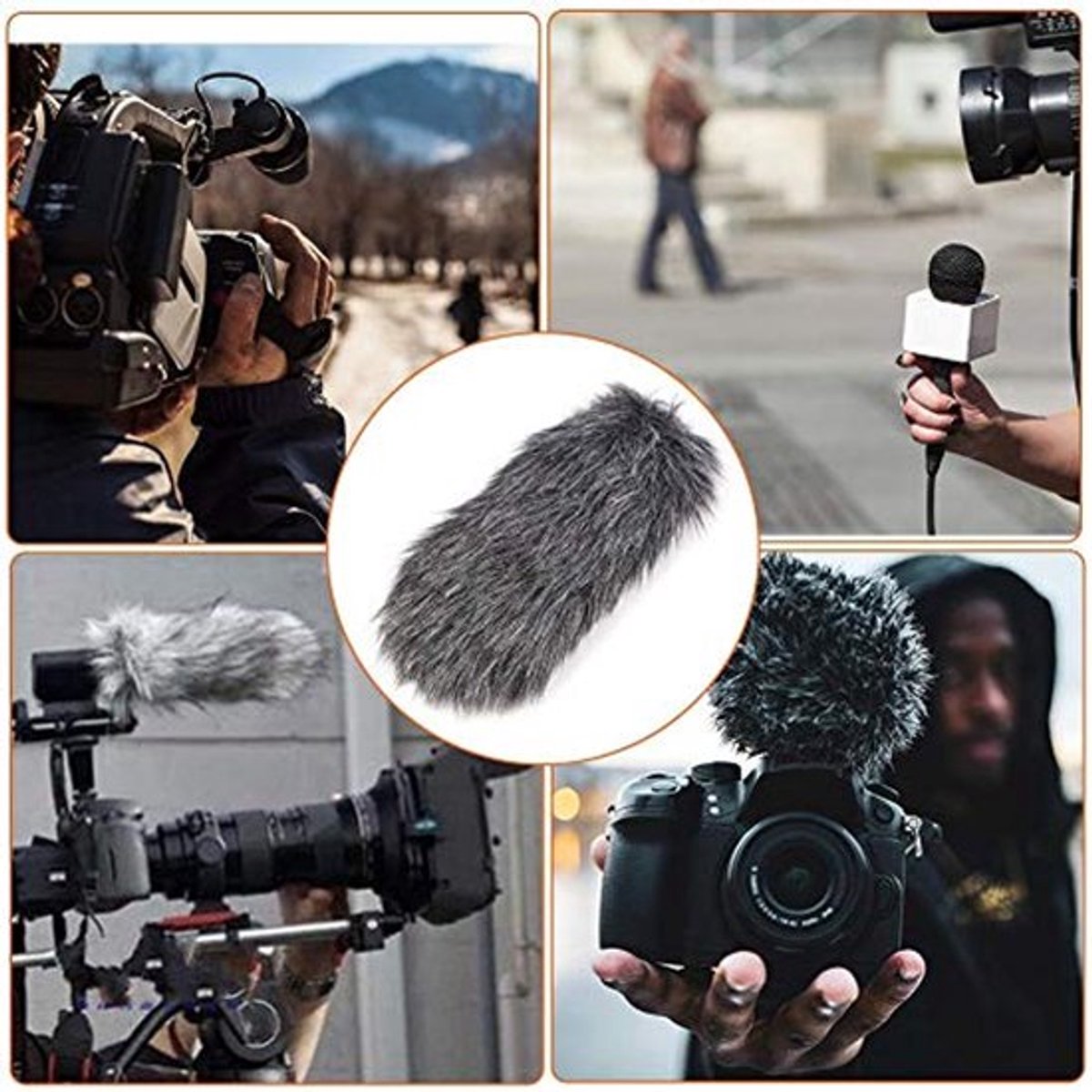 Microfoon Windscreen Faux Fur Cover Microfoon Windscherm Stof Outdoor Microfoon Microfoon Microfoon Faux Fur Cover