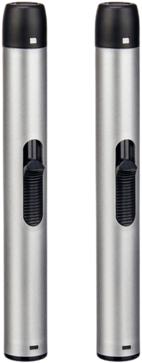 Kinvara Multifunctionele turbo brander - 2x - hervulbaar - 16 cm - mini gasbrander - stormaansteker