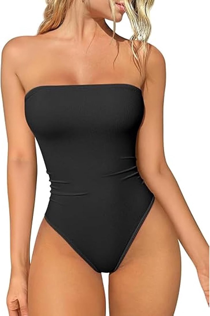 Strapless Dames Bodysuit voor een Figuurvormend Effect, Push Up, Plat Buikje, Naadloos en Onzichtbaar Shapewear met Thong Design en Comfortabele Pasvorm